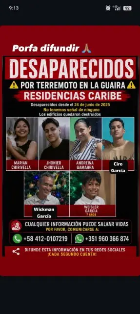 Maria andreina Gamarra mora y familia