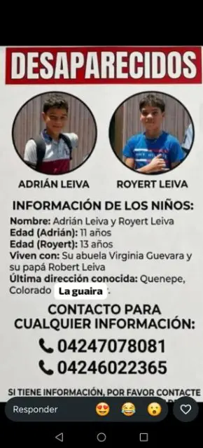 Hermanos Adrián y Rober leova