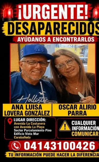 Ana Luis Lovera González y Oscar Alirio Parra