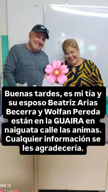 Beatriz Arias y Wolfan Pereda