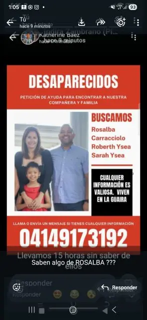 Rosalba Caracciolo esposo e hija