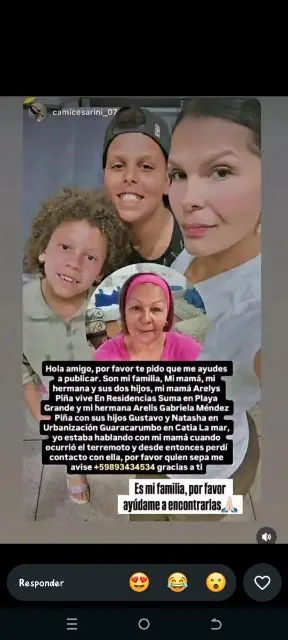 Arelis Piña, Arelis Gabriela, Gustavo y Nathacha Rivero