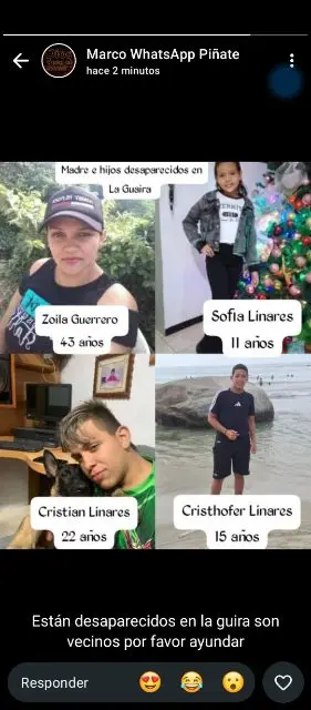 Cristean linares. Zoila guerrero. Sofia Linares. Cristofer Linares