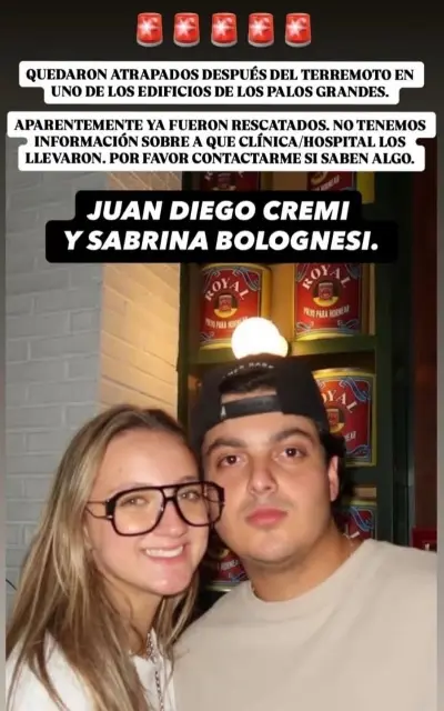 Juan Diego cremi y Sabrina Bolognesi