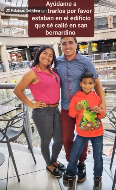 Barbara gonzales ,el padre wilmer cruz, el niños ezequiel cruz gonzales