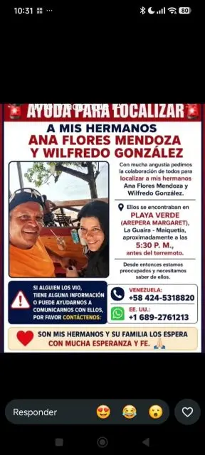 Ana Flores Mendoza y Wilfredo Gonzales