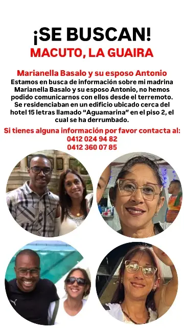 Marianella Basalo y su esposo Antonio