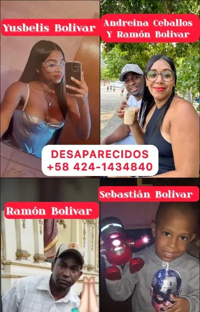 Yusbelis Bolivar Andreina Ceballos Ramón Bolivar Sebastián Bolivar