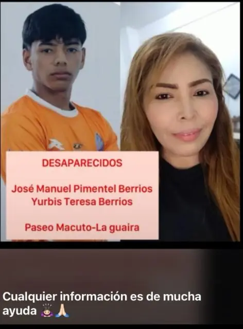 Yurbis Teresa barrios y José Manuel barrios Pimentel