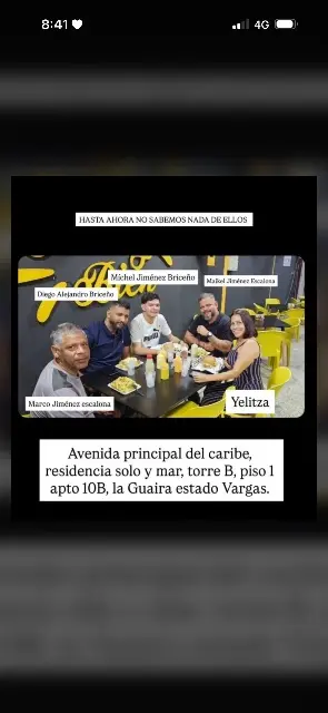 Marcos Jiménez, Diego Briceño, Michel Jiménez, maikel Jiménez, yeliza
