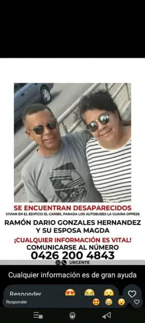 Ramón Dario y esposa Magda
