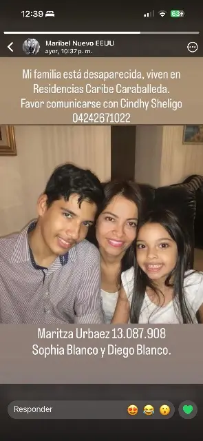 Maritza Urbaez - Diego Blanco - Sophia Blanco
