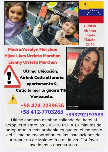madre:Yoselyn Marchan Hijos Liam Urrieta Marchan ALianny Urrieta Marchan