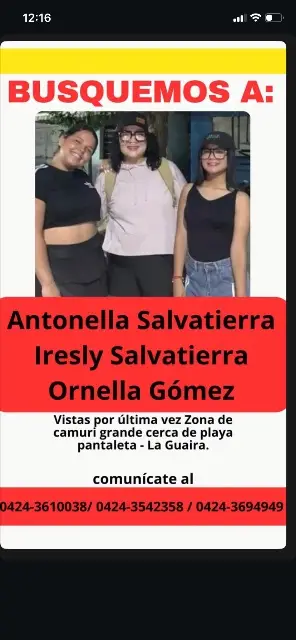 Ornella Gómez, Iresly y Antonella Salvatierra