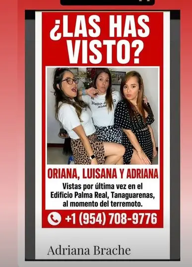 Oriana, Luisana y Adriana