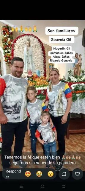 Ricardo Gouveia y su familia