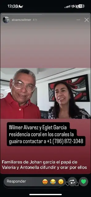 Wilmer Álvarez y eglet garcia