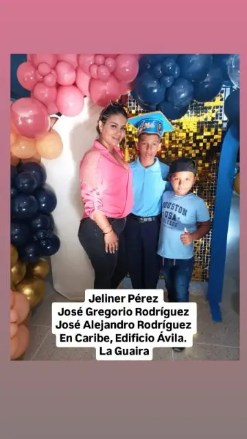 Jeliner perez, José Alejandro Rodríguez y José gregorio rodriguez