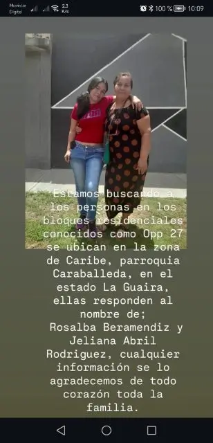 Rosalba Beramendiz y Jeliana Abril Rodriguez