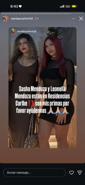 Hermanas Sasha y Leonella Menhoza