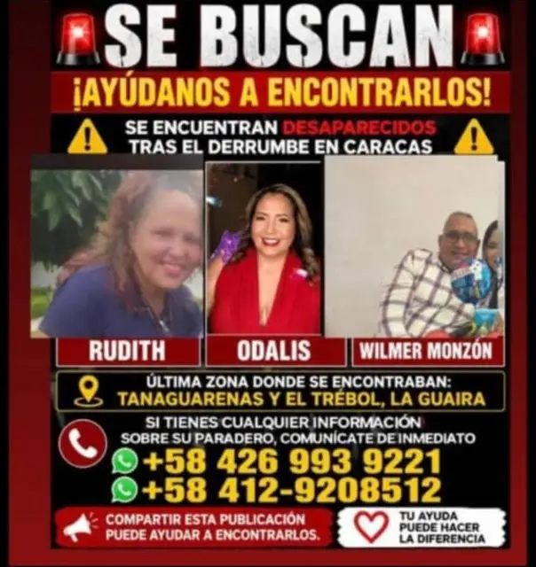 Wilmer Monzon y sus hermanas Rudy y Odalis