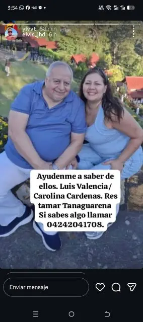 Carolina cadenas y Luis Valencia