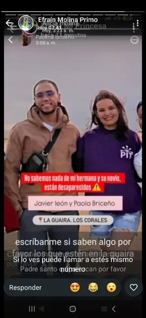 Javier León y Paola Briceño