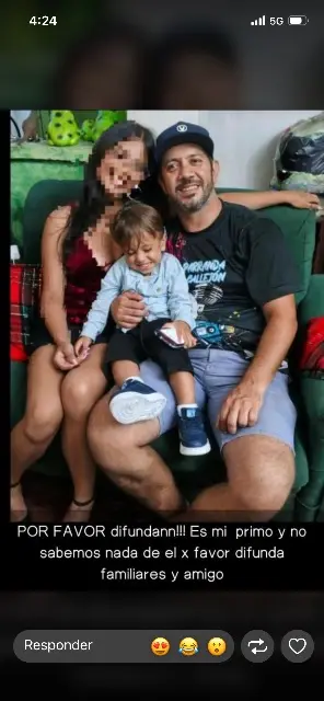 Rosmel Valera y su familia