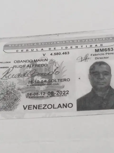 Rudy Alfredo Obando Marin