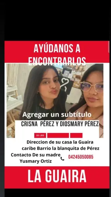 Crisna perez y Diosmary Pérez