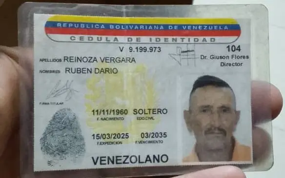 Rubén Dario Reinoza Vergara