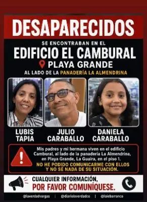 Julio caraballo su esposa y su hija